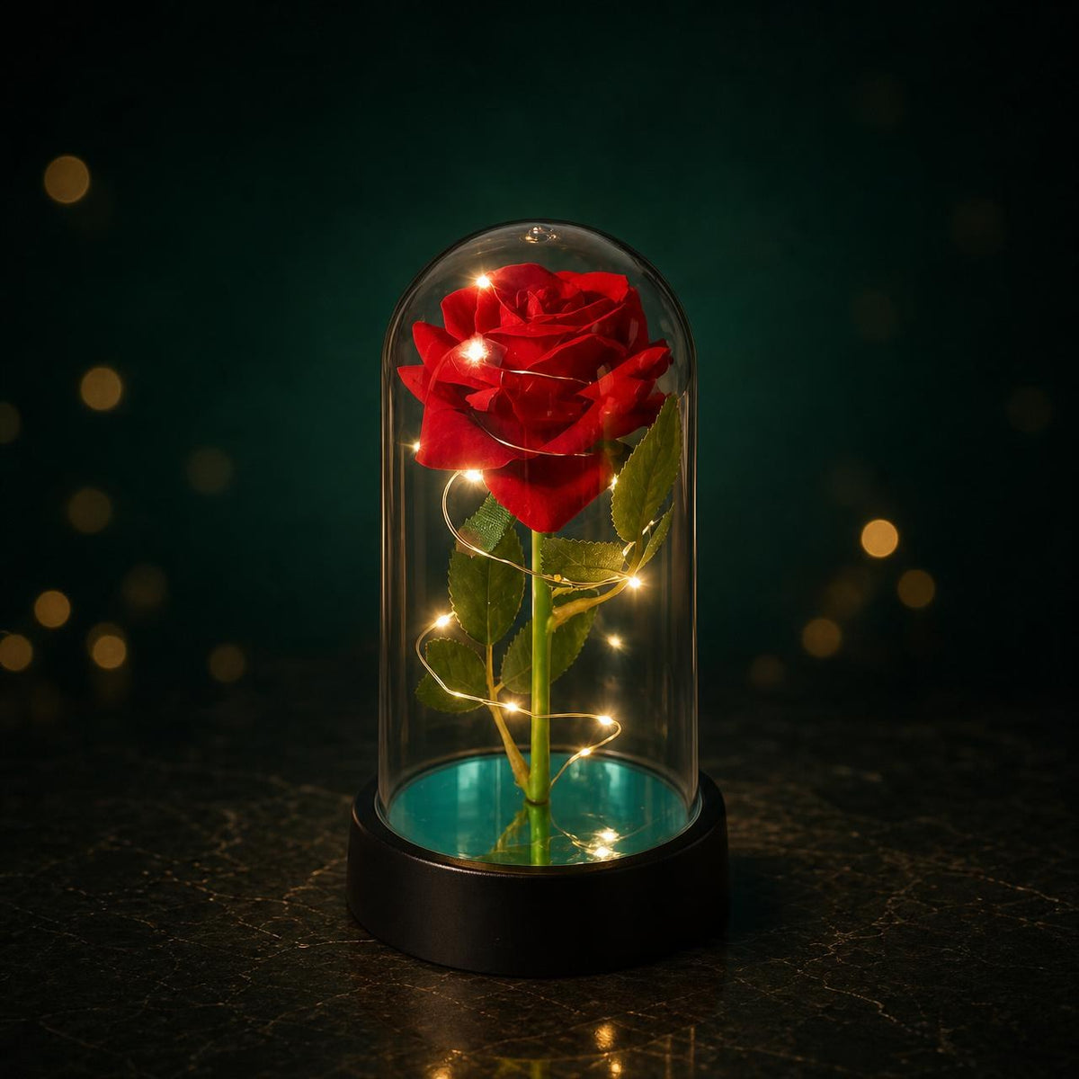 Rosa eterna con luz LED